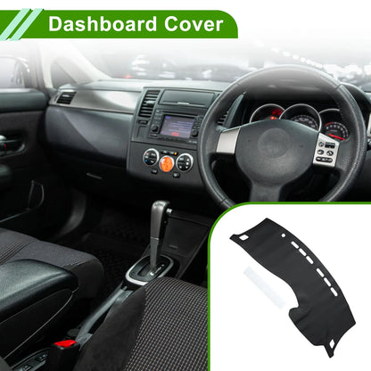 Dashboard Cover Mat for Nissan Tiida (2011-2017) Black