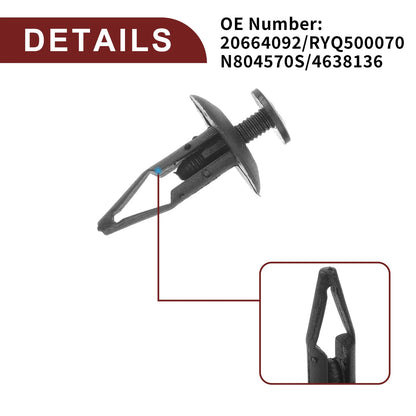 Front Fender Skirt Clips 2 x for Ford Edge, Escort (2007-2014, 1981-2003)
