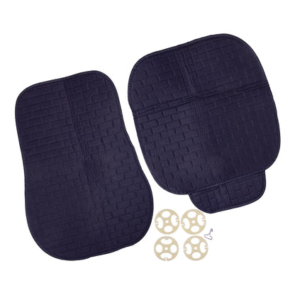 Black Car Front Seat Cushion Covers 2 x Seat Mats for Universal Fit