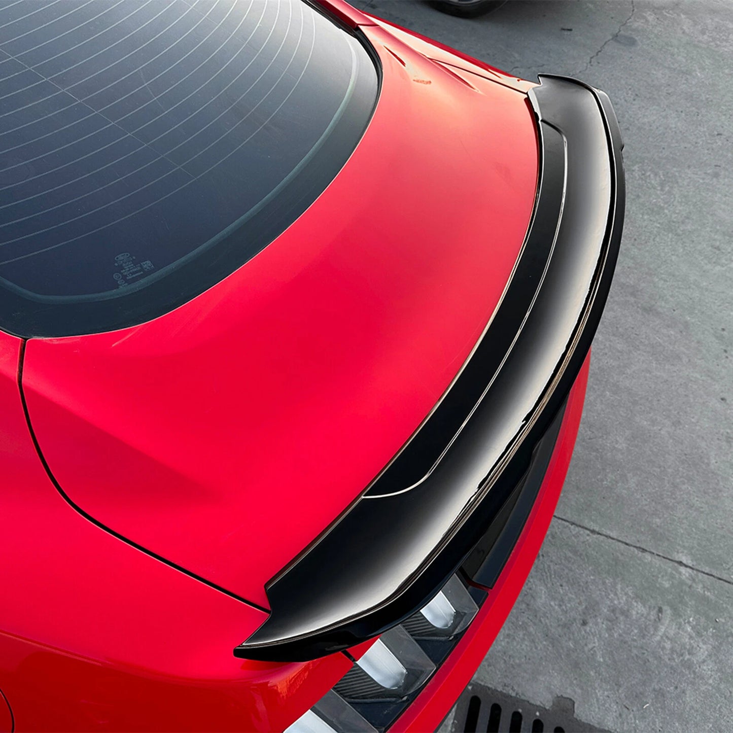 1x Gloss Black Rear Boot Spoiler Lip for Ford Mustang (2015-2022)