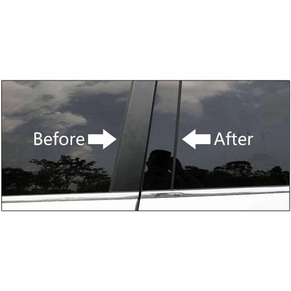6 x Black Window Pillar Post Molding Covers for Kia K5 (2021-2022)