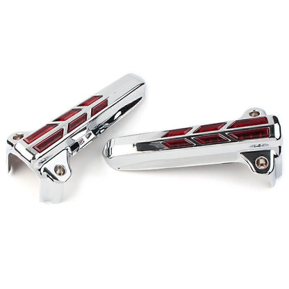 Red LED Front Lower Fork Leg Covers for Harley FLHR FLHTK FLHX (2014-2020)