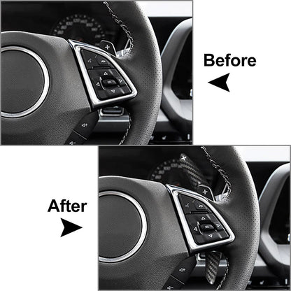 Red Carbon Fiber Steering Wheel Shift Paddle for Chevrolet Camaro (2016-2022)