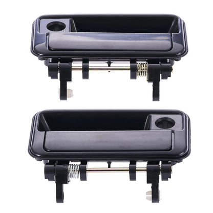 Door Handle Outer Set of 2 Black Front Left+Right for Suzuki Swift (1989–1999)