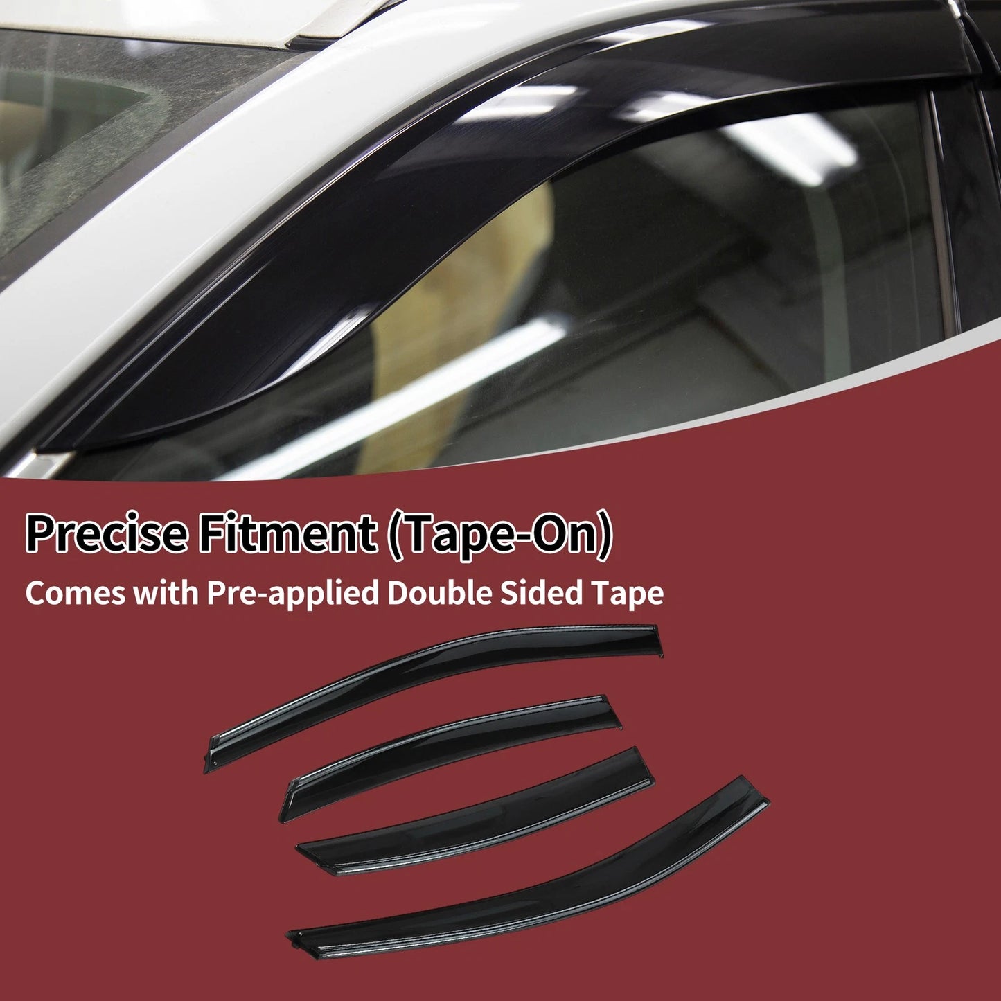 Window Deflectors for Ford Focus Sedan Side Window Vent Visors 2008-2011