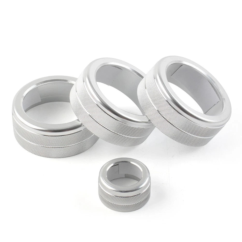 4 x AC Climate Control Knob Ring Covers for Honda Civic (2022 - Present) Silver