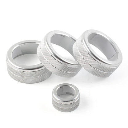4 x AC Climate Control Knob Ring Covers for Honda Civic (2022 - Present) Silver