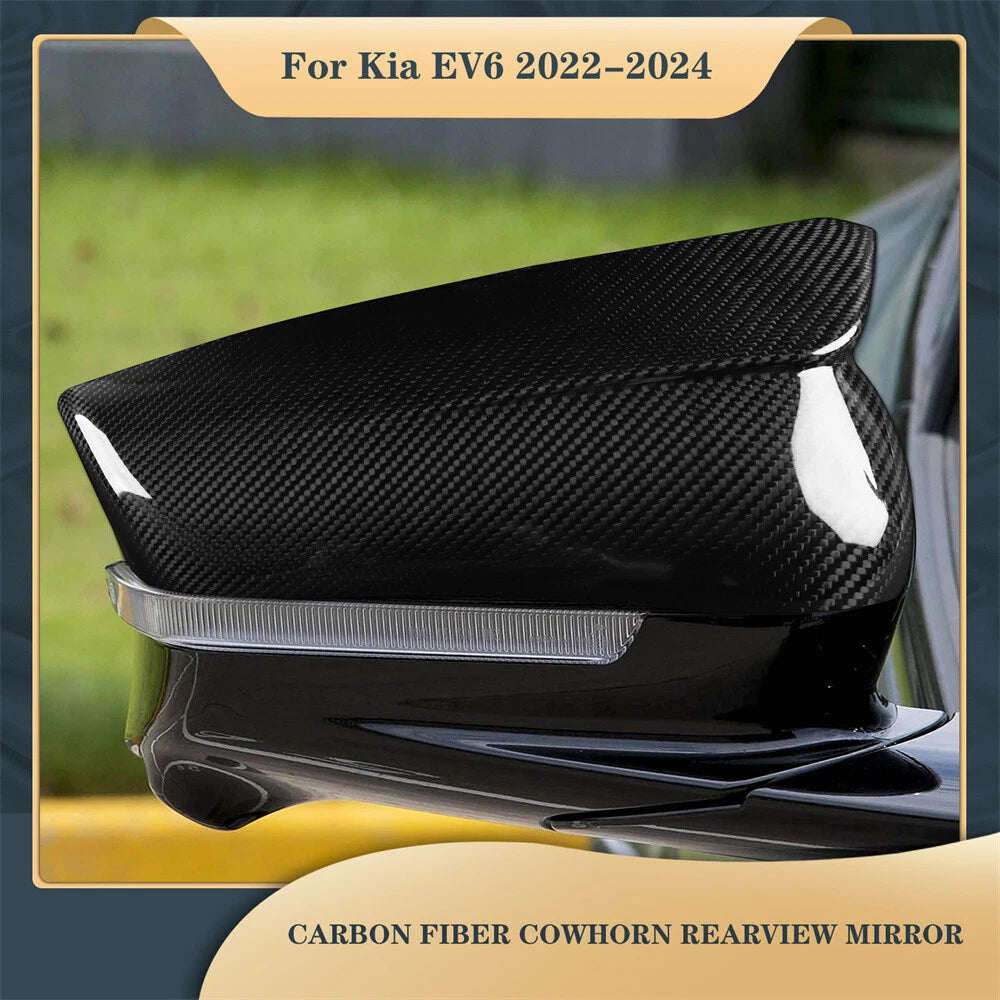 Real Carbon Fiber Side Mirror Covers for KIA EV6/GT/GT Line (2022-2024)