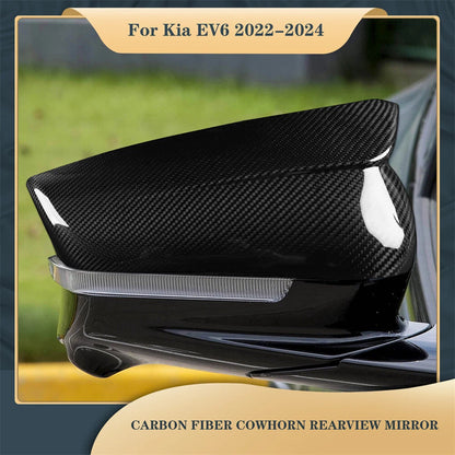 Real Carbon Fiber Side Mirror Covers for KIA EV6/GT/GT Line (2022-2024)
