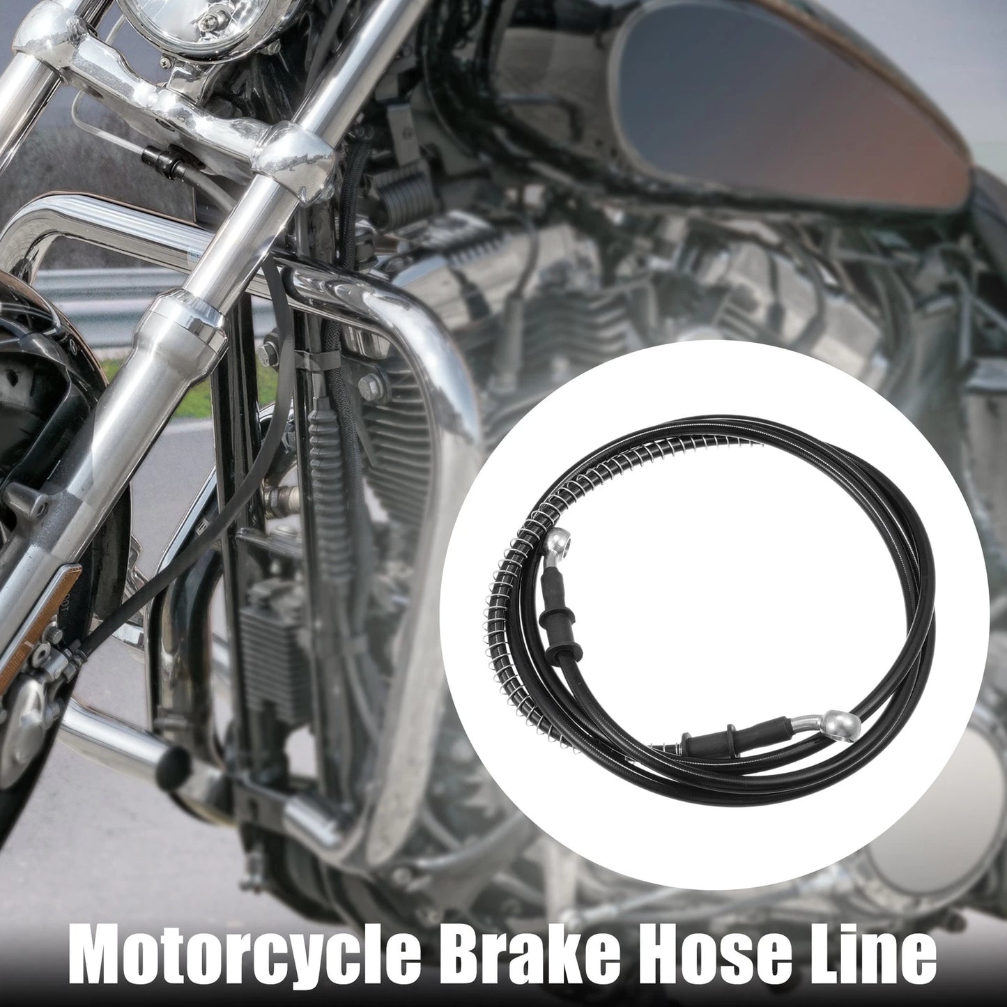 Brake Line Oil Hose Pipe with Spring Protection / 200cm / for Motorcycle