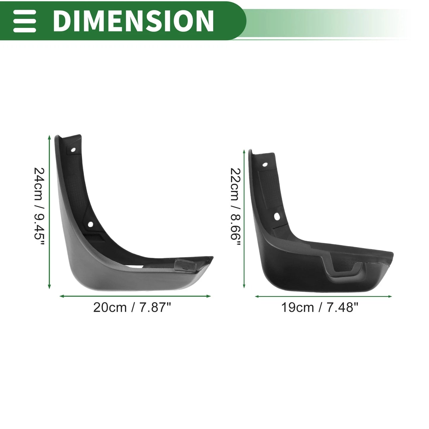 Mud Flaps Splash Guards 1 Set for Nissan Micra March (2010-2013)