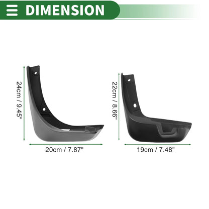Mud Flaps Splash Guards 1 Set for Nissan Micra March (2010-2013)