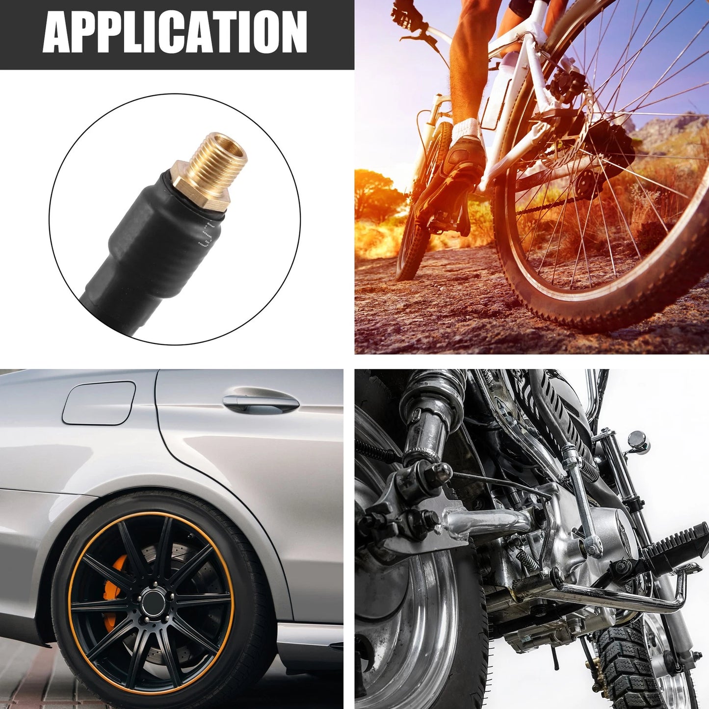 Valve Stem Extension Hose / 10cm 4" for Car Motorcycle