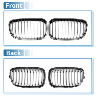 Front Upper Bumper Grille for BMW 1 Series F20 2011-2014 (2 x Signal Slats)