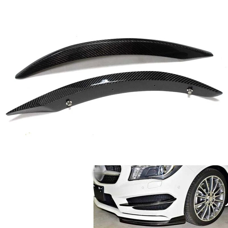 REAL Carbon Fiber Front Bumper Side Canards for Benz CLA W117 C117 2013-2015
