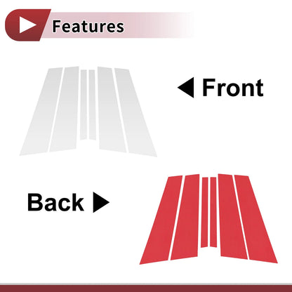 Door Pillar Window Trim for BMW 1-Series Hatchback (2008-2016) Silver Tone
