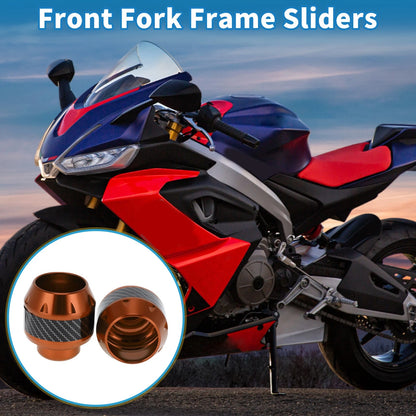Frame Sliders 2 x Aluminum Orange for Motorcycle