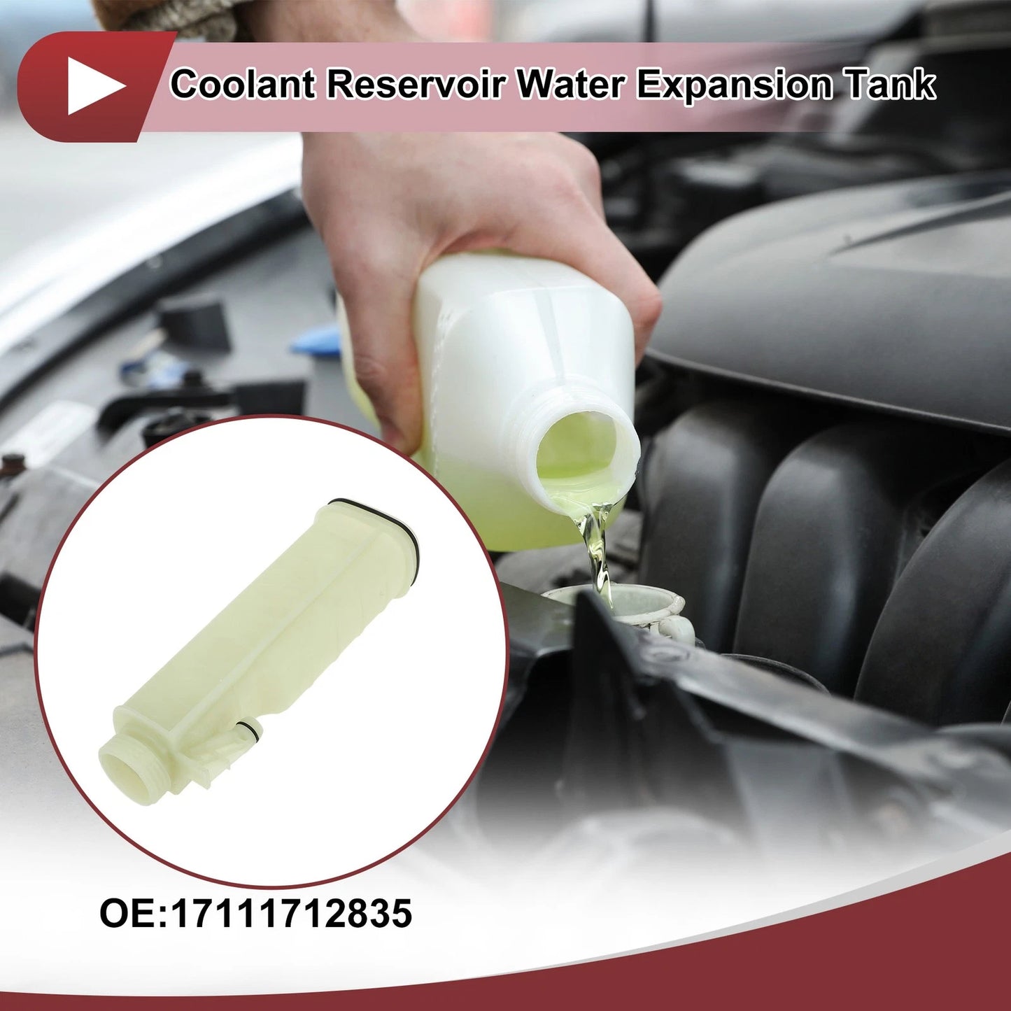 Coolant Expansion Overflow Tank for BMW E30 E36 E39 318i 525i (1982-2003)
