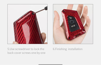 Carbon Fiber Remote Key Shell for BMW 1/2/5/7-Series (2016-2023)