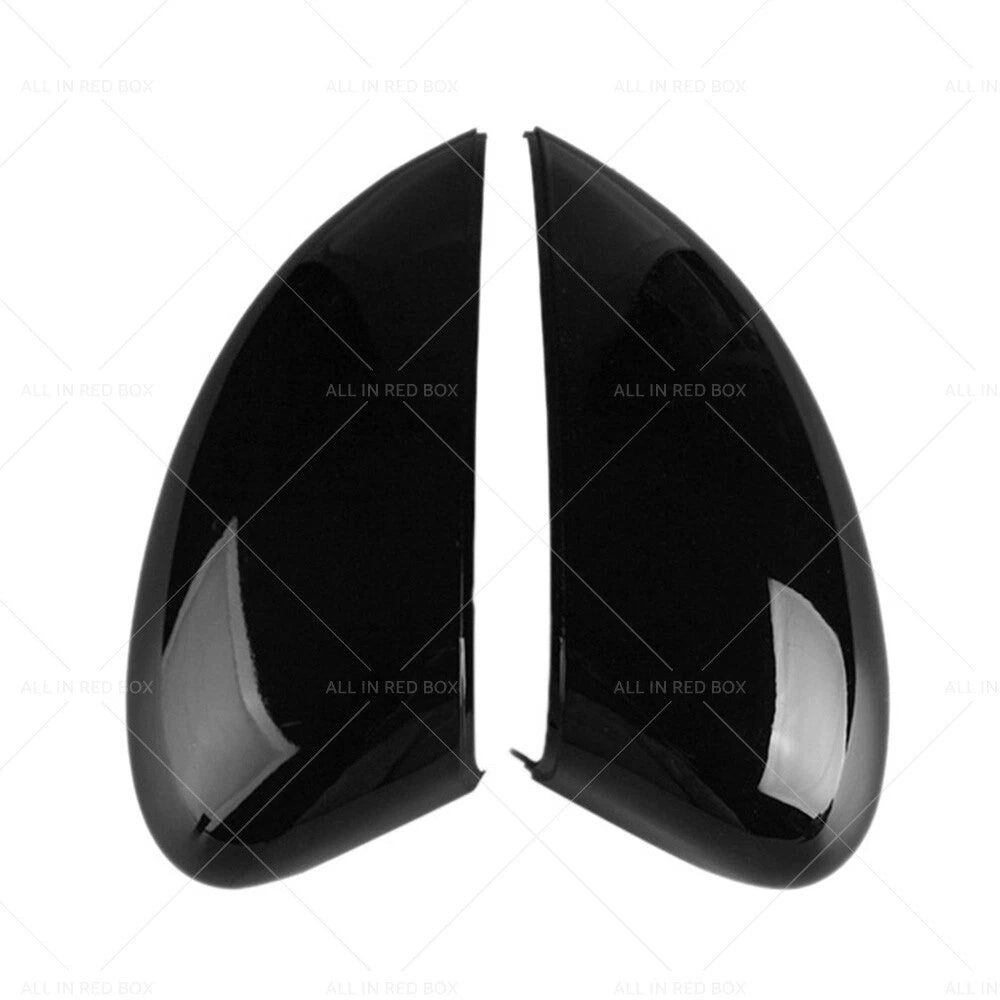 Gloss Black Left & Right Wing Mirror Covers for Ford Fiesta MK7 (2008-2017)