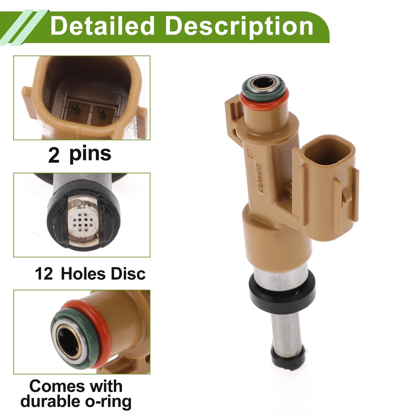 Fuel Injector 1 x Brown Silver Tone for Lexus GX460 (2010-2012)