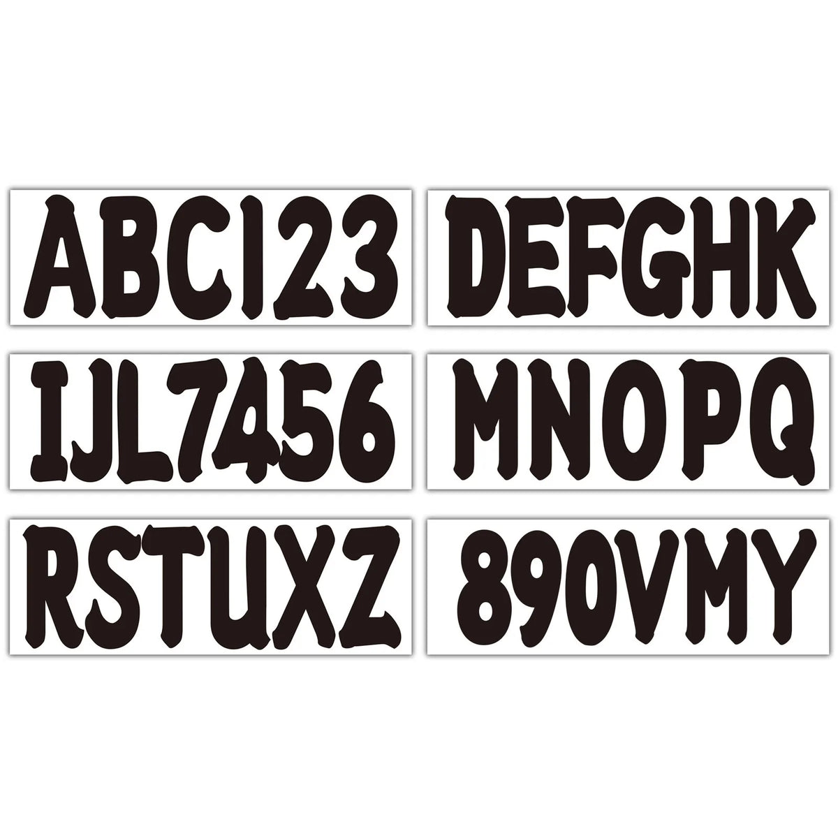 Boat Hull Identification Registration Kit 4 Sets A-Z & 0-9 for Marine Vehicle