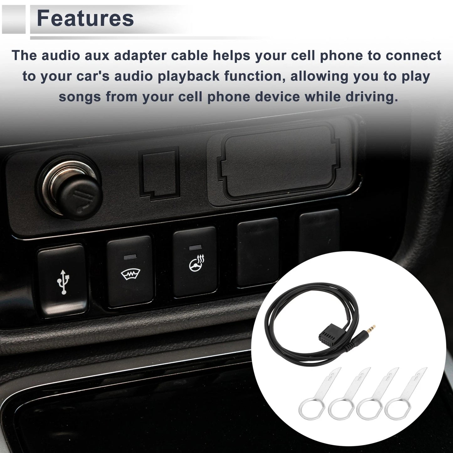 Audio Aux Adapter Cable for Ford Focus (2012-2018)