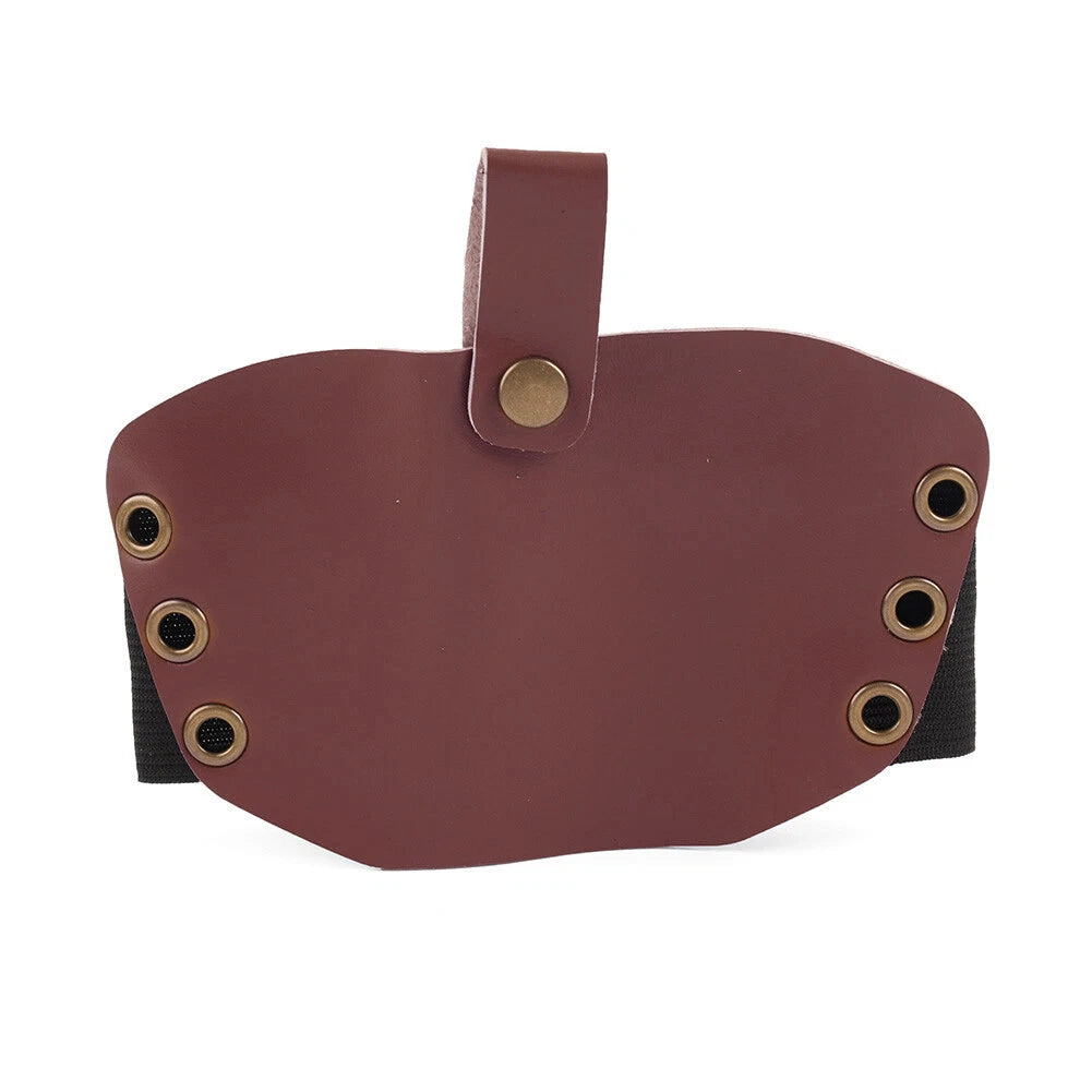 Leather Shifter Cover Boot for Motorcycle Gear Pedal - Wine Red