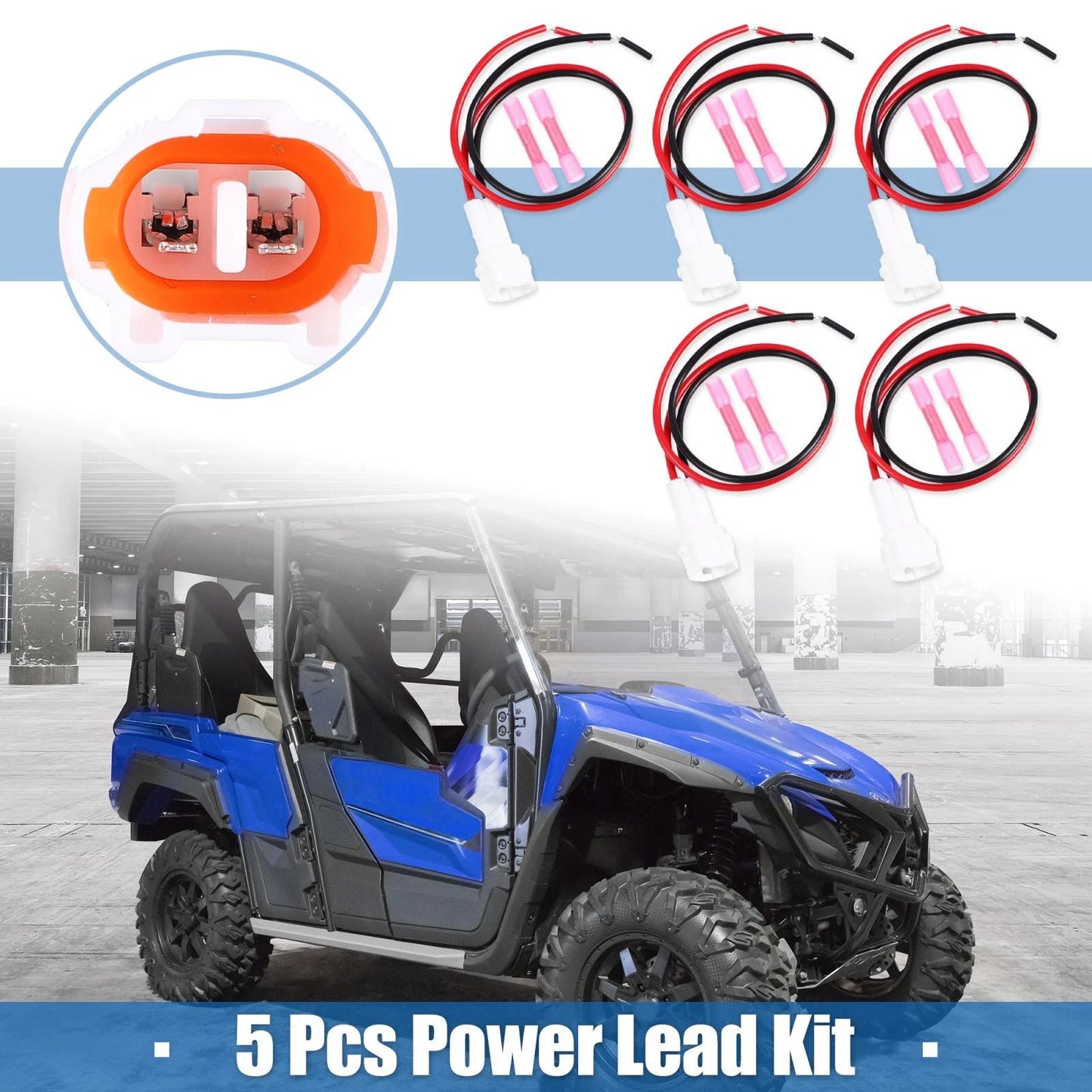 5pcs Power Lead Kit for Yamaha Wolverine RMAX2 RMAX4 X2 X4