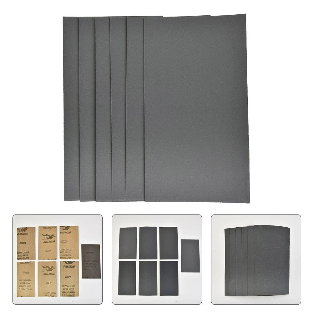 70pcs Sandpaper Wet / Dry 35 1/2 For 600/800/1000/1200/1500/2000/2500