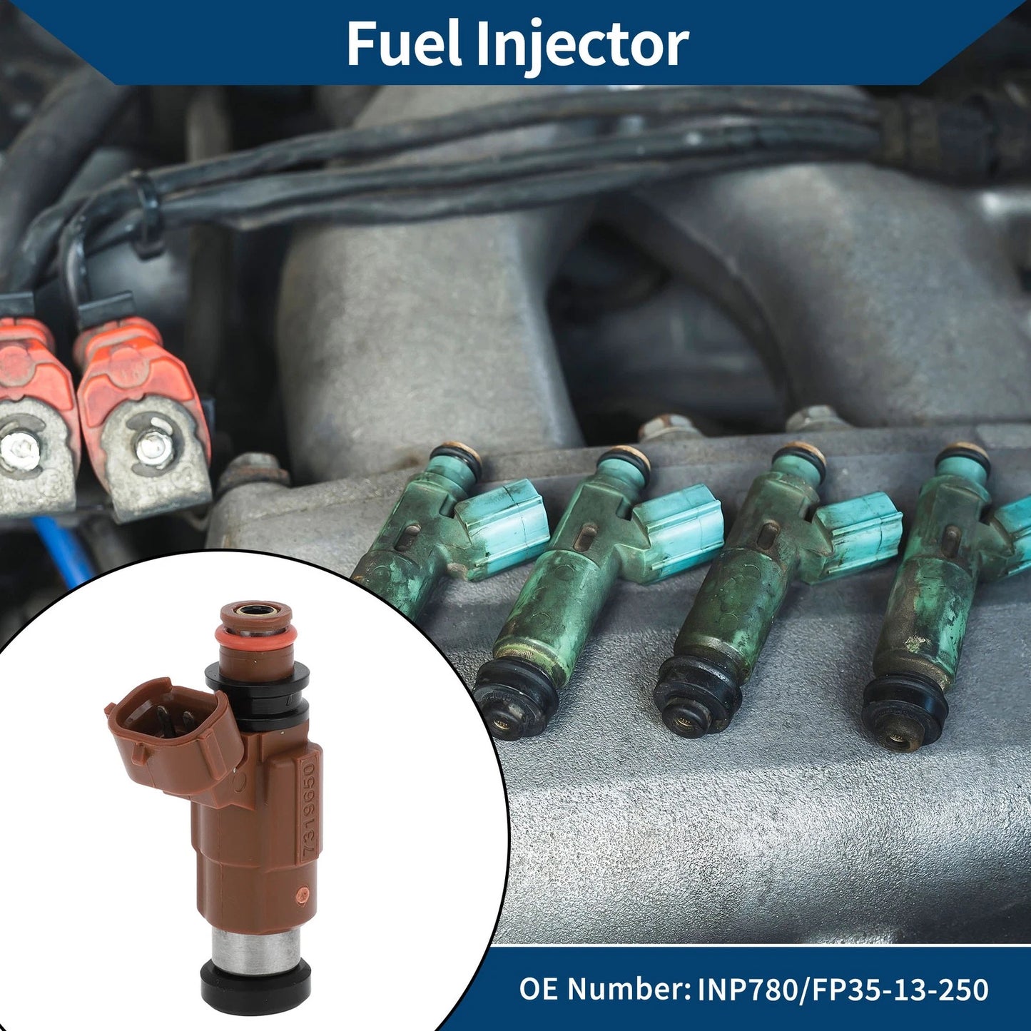 Fuel Injector for Mazda 626 ES 2.0 (2000-2001) 1 Pc Brown