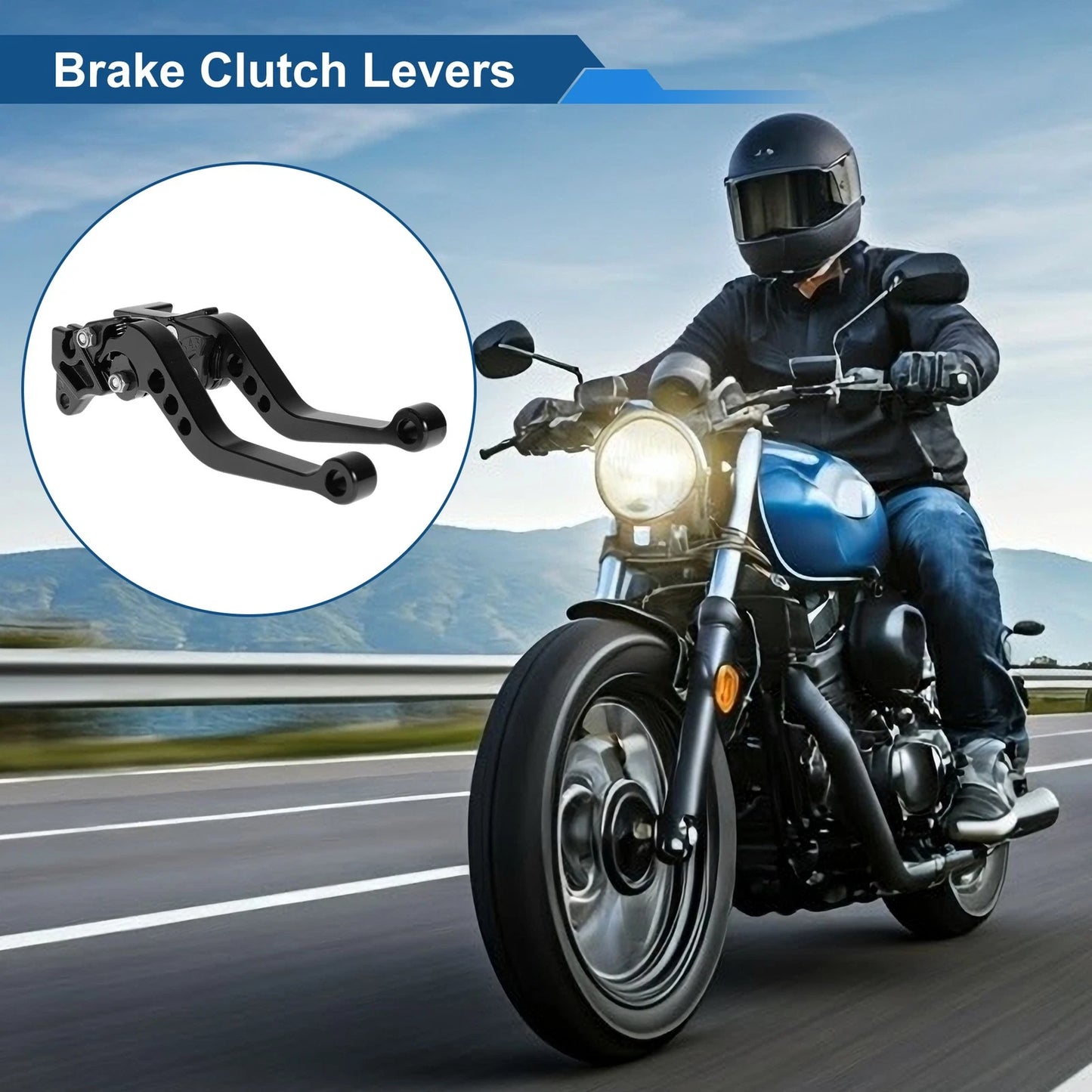 1 Pair / Adjustable Short Brake Clutch Lever for Yamaha YFZ 450 (2003–2006)