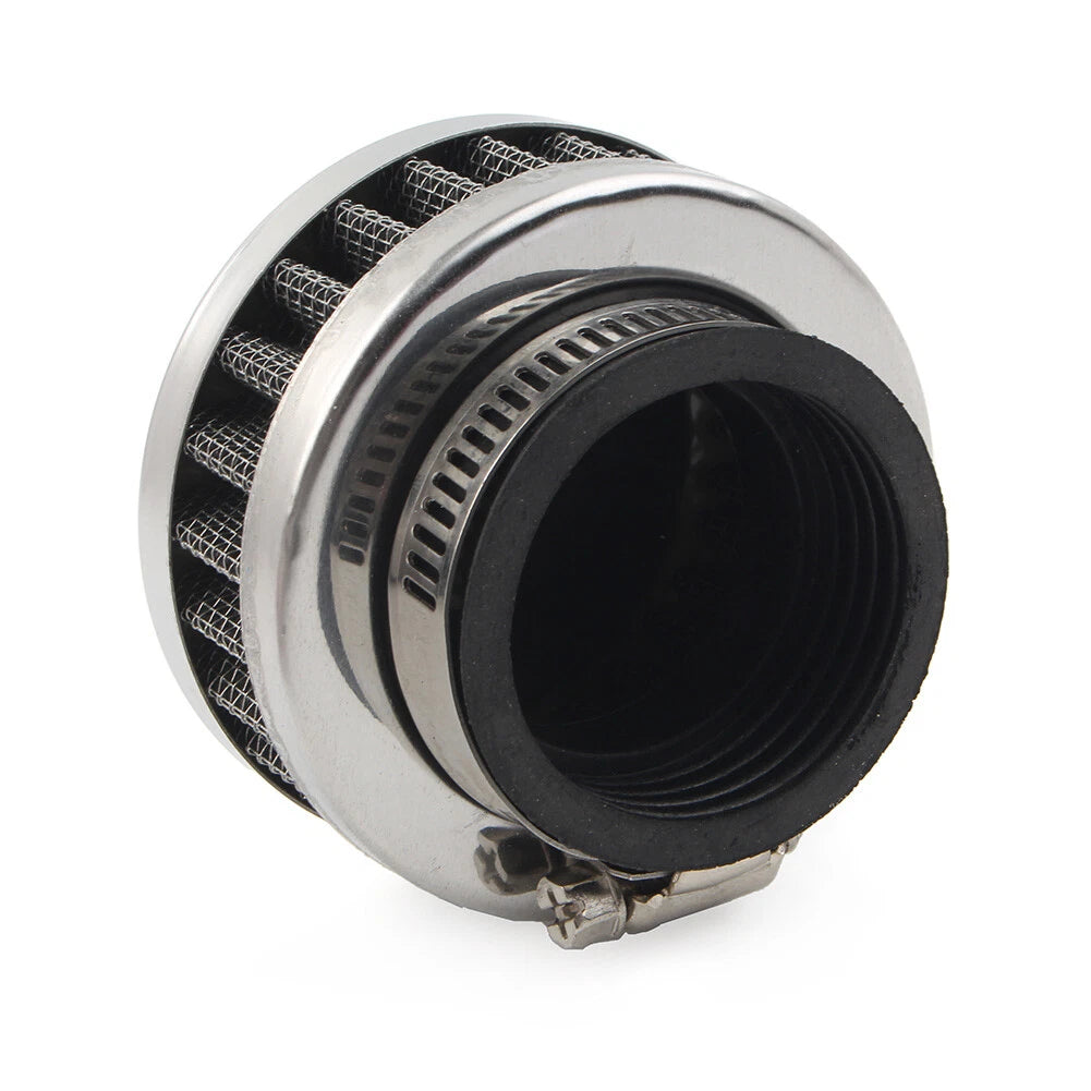 42mm Air Intake Filter Cleaner for Motorcycle - Rubber Bend, Steel Mesh