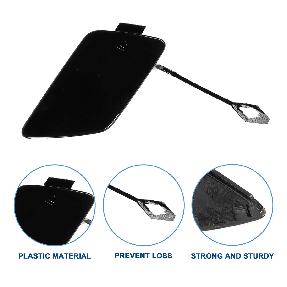 Front Bumper Tow Hook Cover for Mercedes-Benz SLK W172 (2004-2011) Black