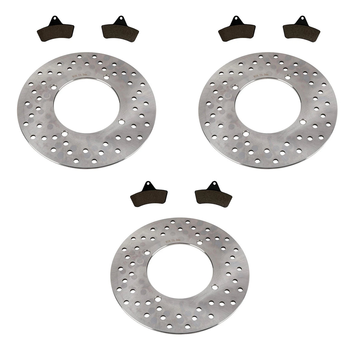 Front & Rear Brake Rotors & Pads for Arctic Cat 500 4x4 (1998–2004)