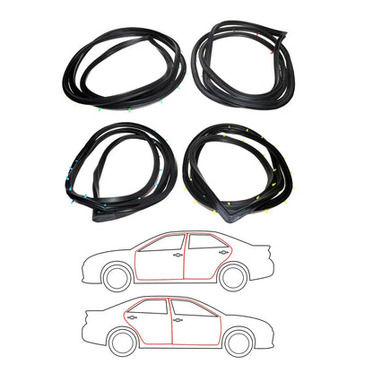 Door Weatherstrip Set for Toyota Corona Mark II Sedan RX10-RX13 1968-1976