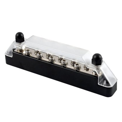 10 Terminal Power Distribution Block with Cover for Car Marine RV Boat Black