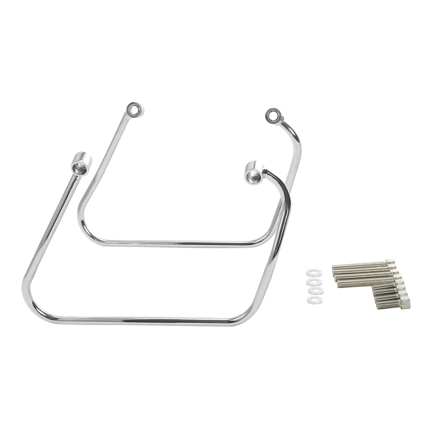 Chrome Saddlebag Support Brackets for Harley Softail Slim (2018-2024)