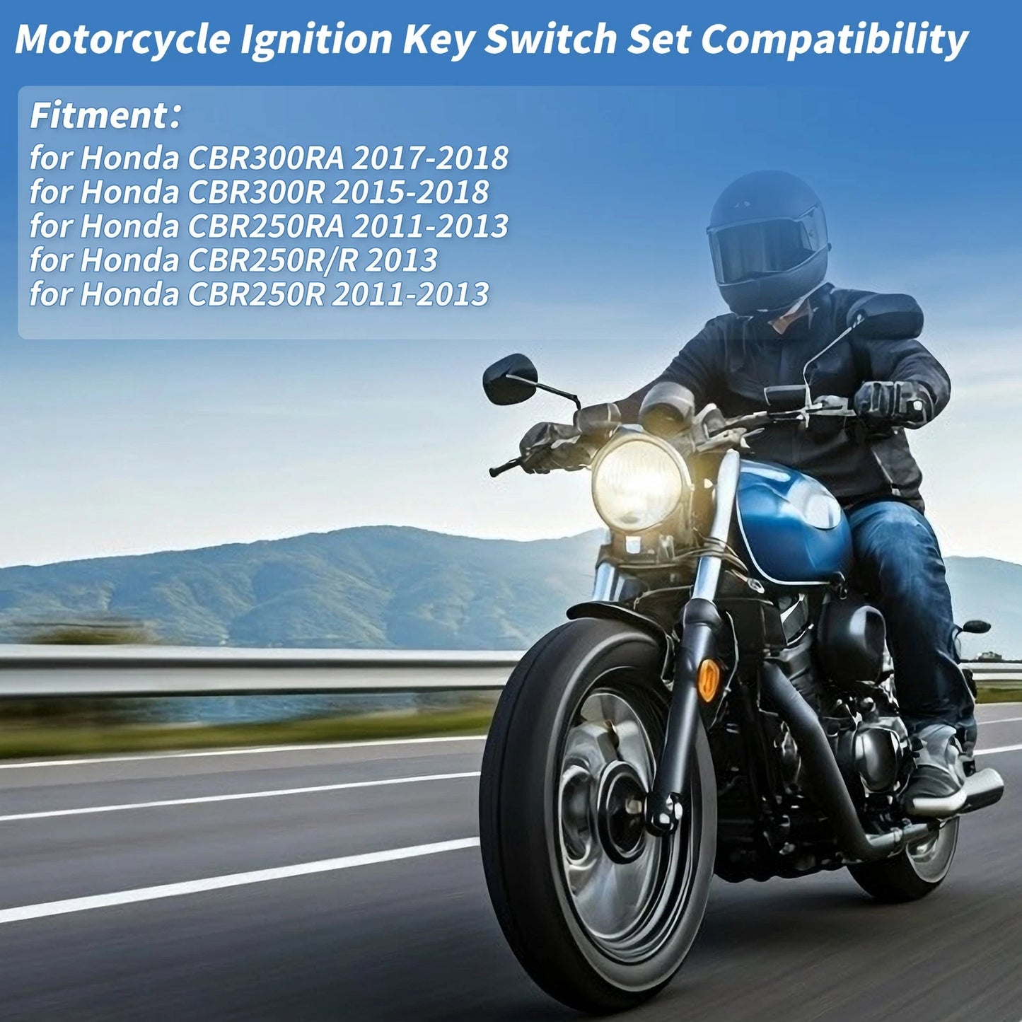 Ignition Key Switch for Honda CBR300RA (2017-2018) - 1 Set