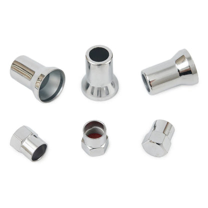 Valve Stem Hex Cap+Sleeve Cover Chrome Car Truck Tire Wheel Tyre