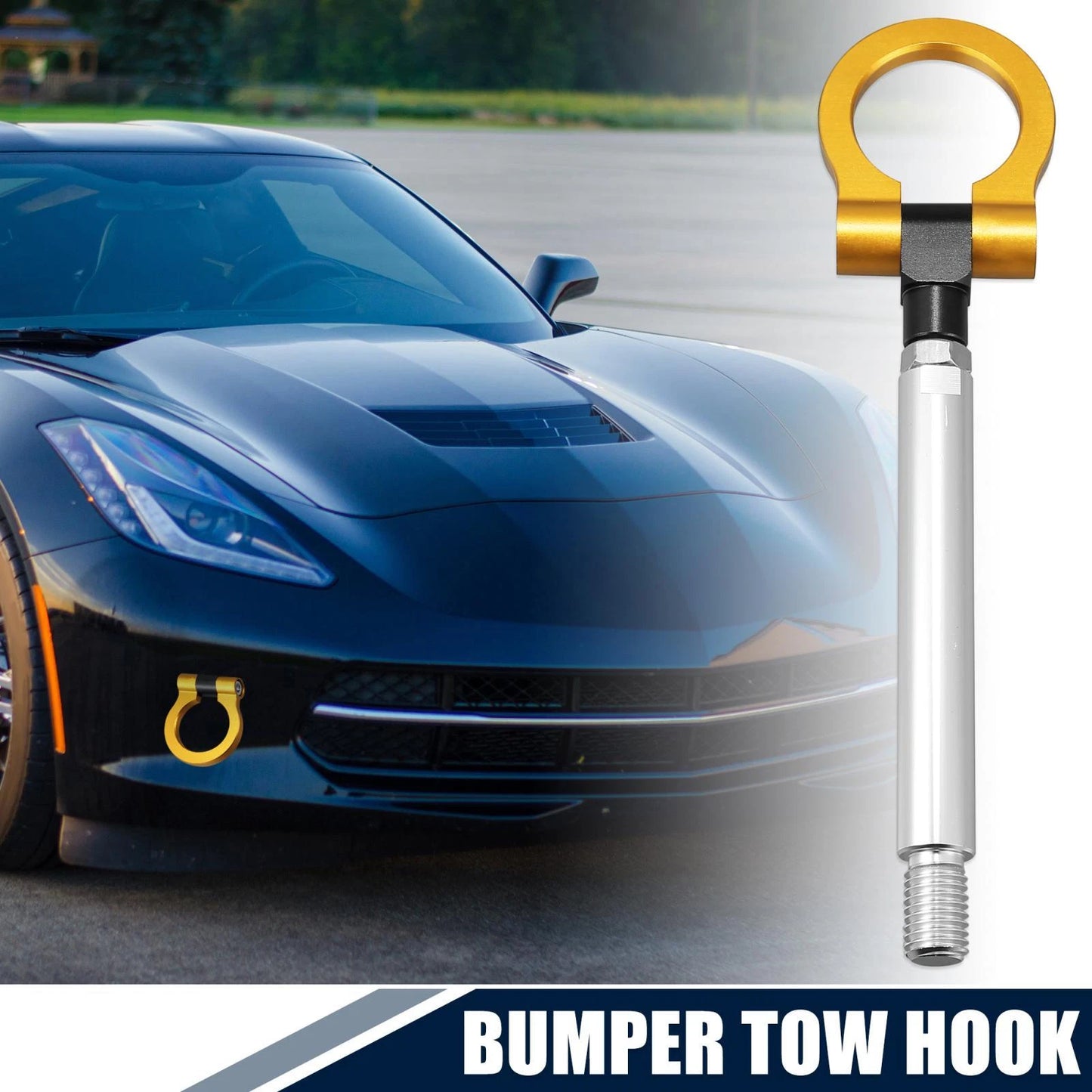 Tow Hook Ring Front Bumper Yellow for Chevy Camaro (2010-2015)