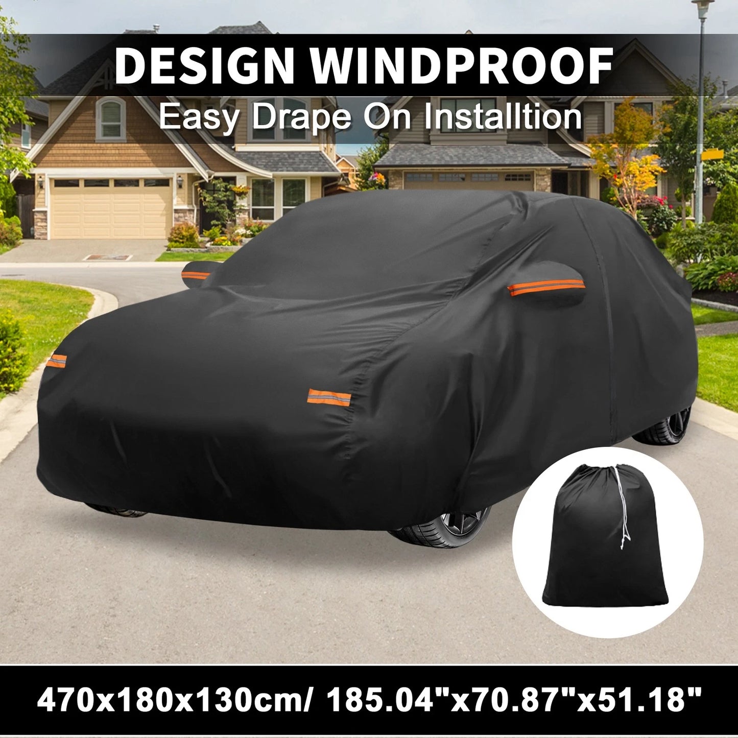 Waterproof Car Cover with Driver Door Zipper for Toyota Corolla