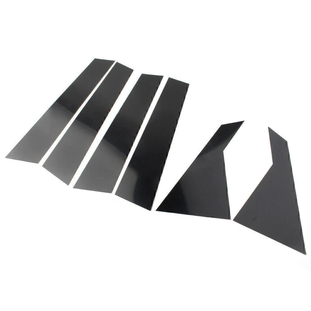 6 x Black Door Window Trim Covers for Kia Forte (2019-2024) Sedan
