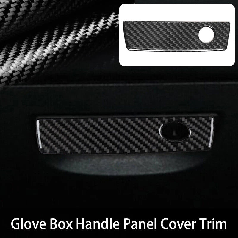Carbon Fiber Glove Box Handle Panel Cover Trim for Dodge Challenger (2008-2014)