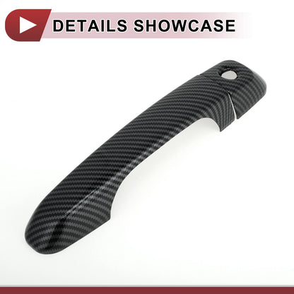 Car Door Handle Cover Set for Toyota Land Cruiser Prado (2009-2023) Black ABS
