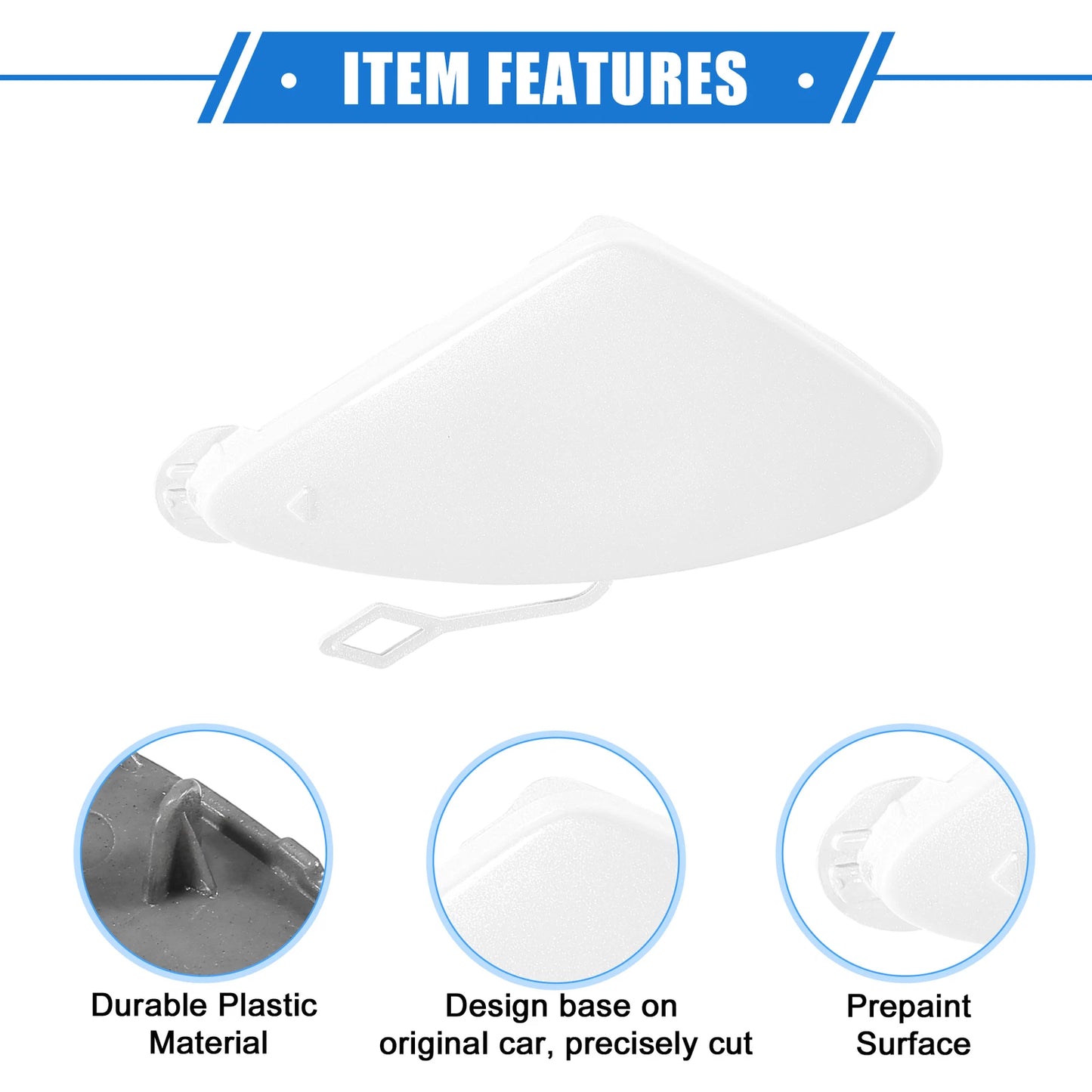 Front Bumper Tow Hook Eye Hole Cover for BMW 3 Series (2012-2015) White