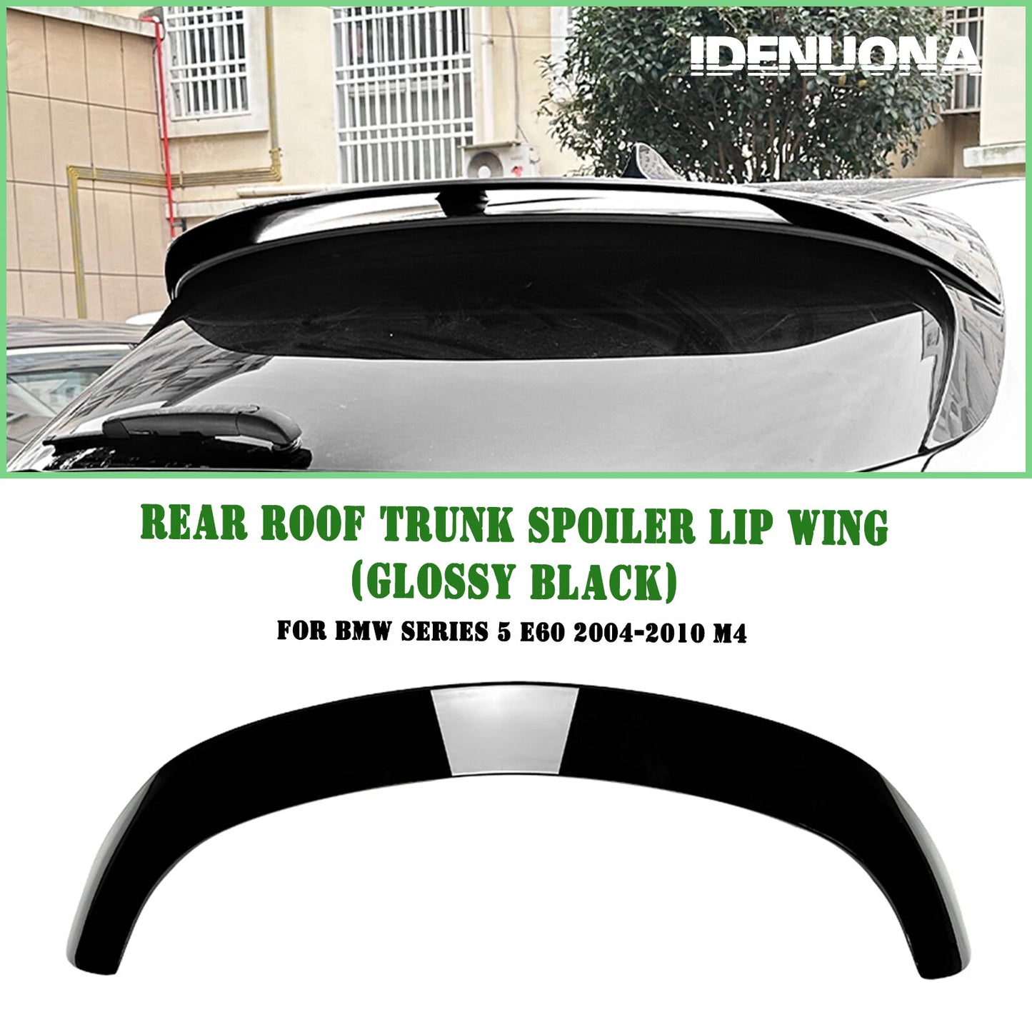 1x Gloss Black Rear Spoiler Lip for Alfa Romeo Stelvio (2018-2024)