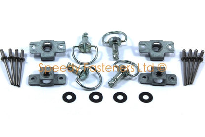 5x Dzus Fasteners D-Ring Battery Cover for MG MGB (1962–1980)