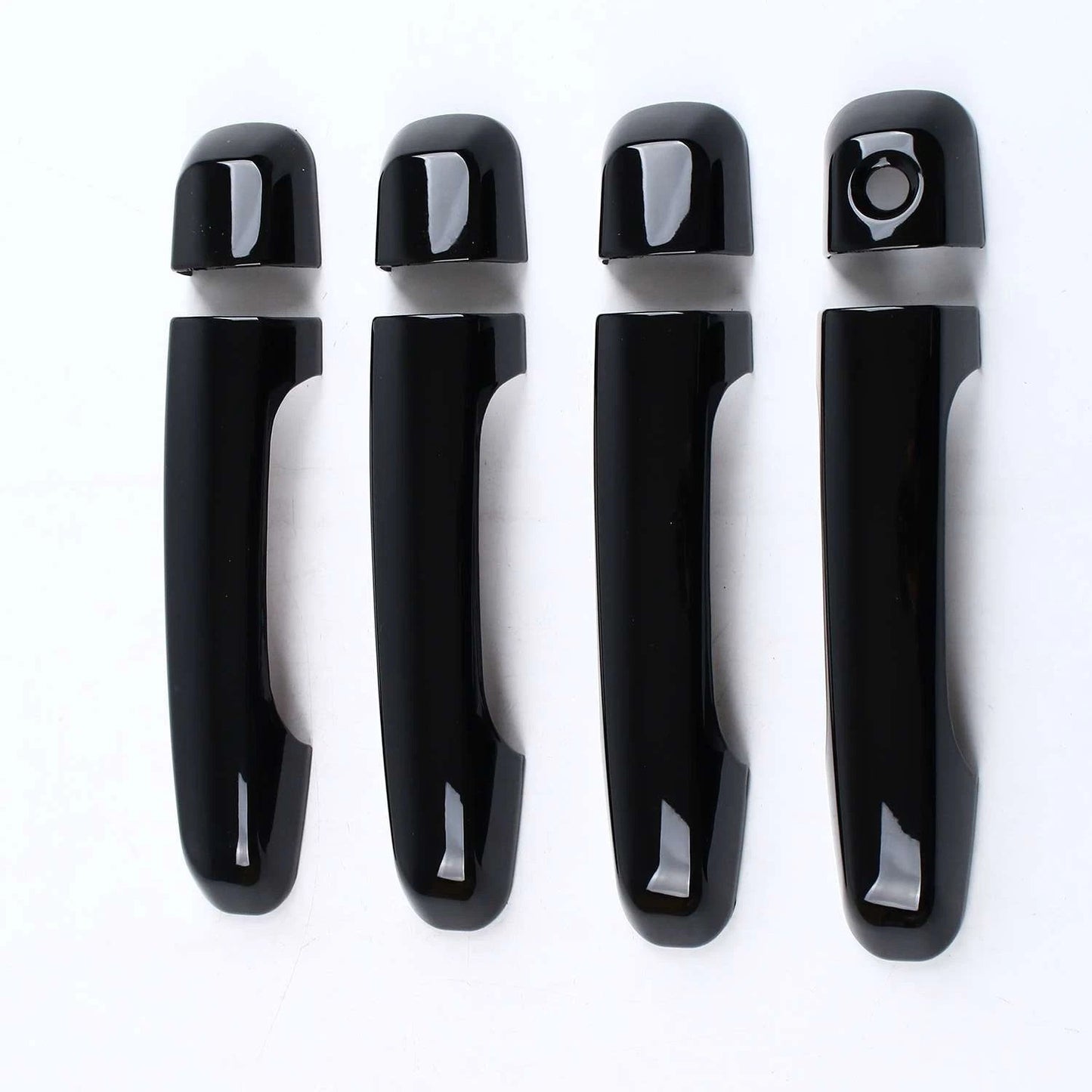 Glossy Black Door Handle Cover Trim for Toyota Land Cruiser Prado (2010-2019)