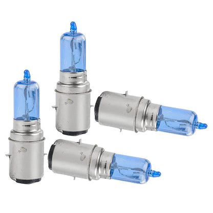 4 x Super White 12V 35/35W BA20D Halogen Bulbs for Car Motorcycle